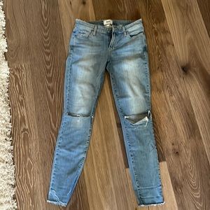 Womens skinny distressed PAIGE jeans lightly used